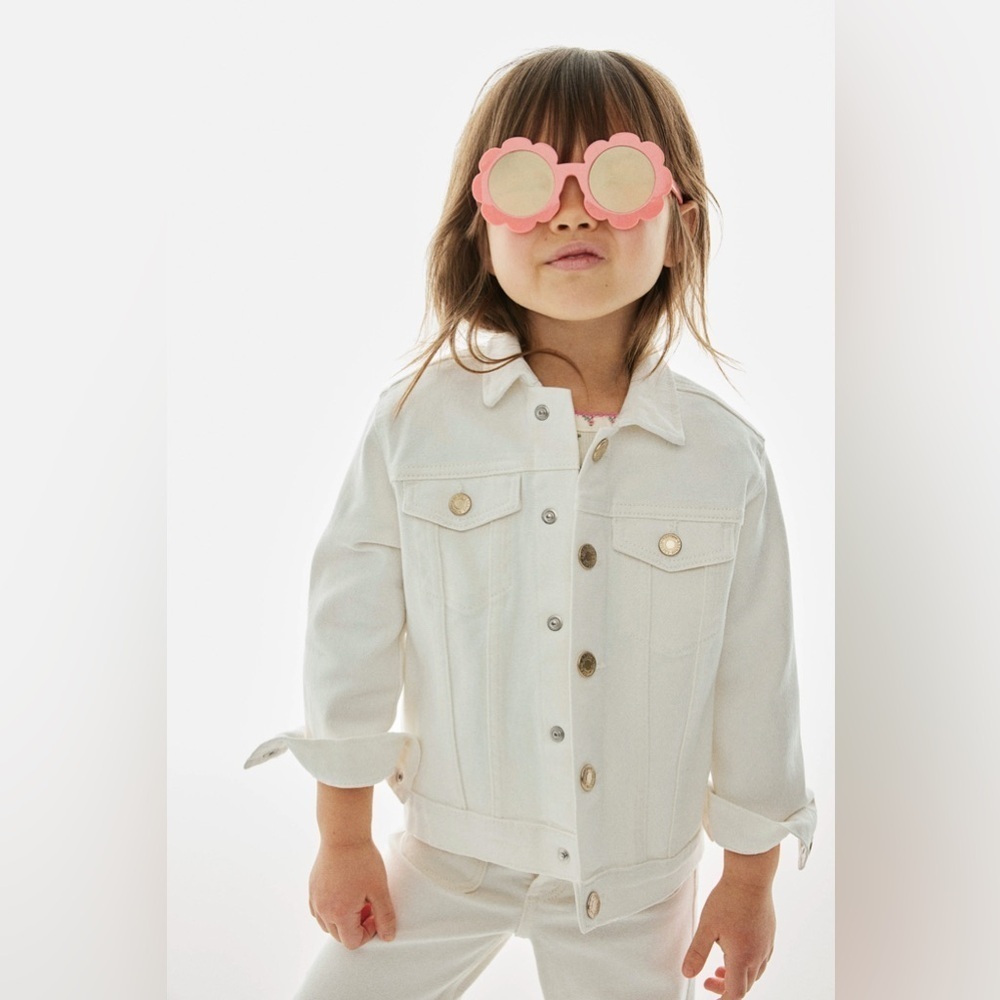 Tommy Bahama Baby Girl Denim Jacket in White Size 2T